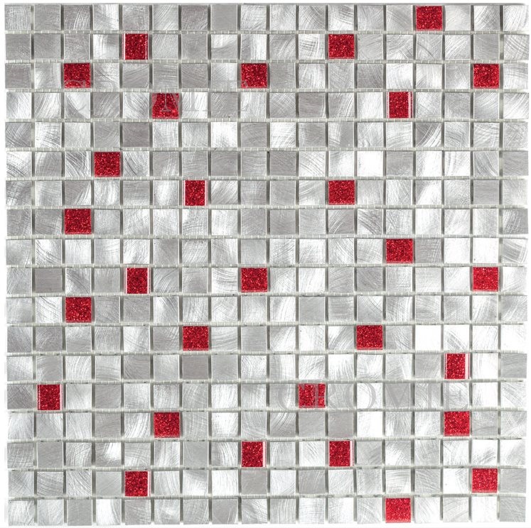 Mosaico Glitter 1.5x1.5 Rosso