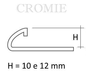 Profilo Quarter Round Inox Lucido