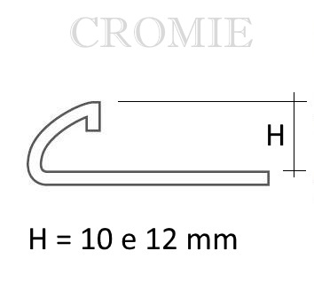 Profilo Quarter Round Inox Satinato