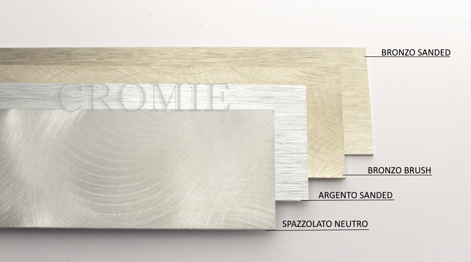 Battiscopa Slim Argento Sanded 6x100 cm